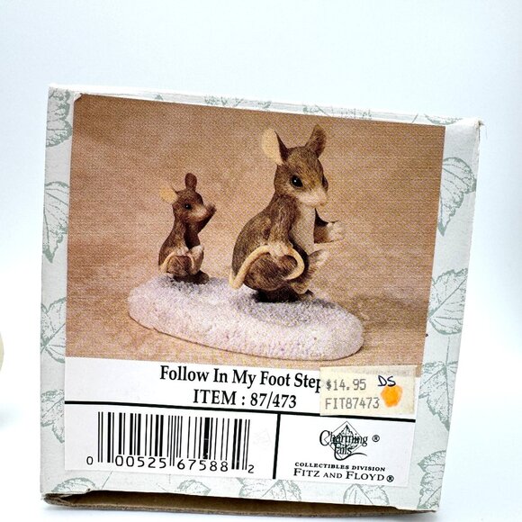 Charming Tails Follow In My Footsteps Mice Dean Griff 87473 Fitz And Floyd Vtg - Picture 4 of 10